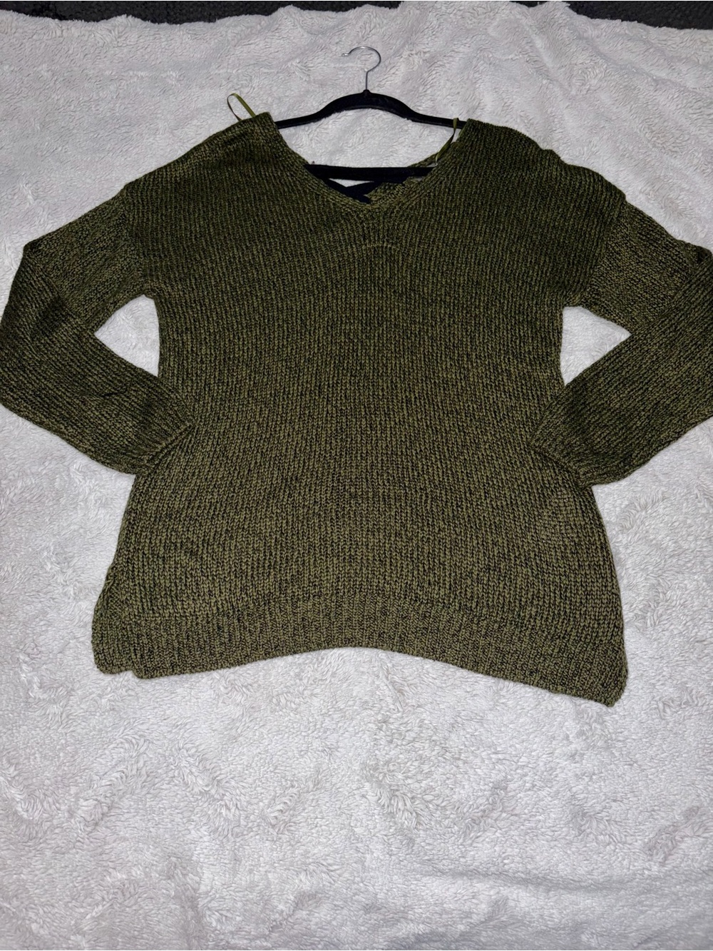 Francesca's Collections V-Neck Knit Sweater